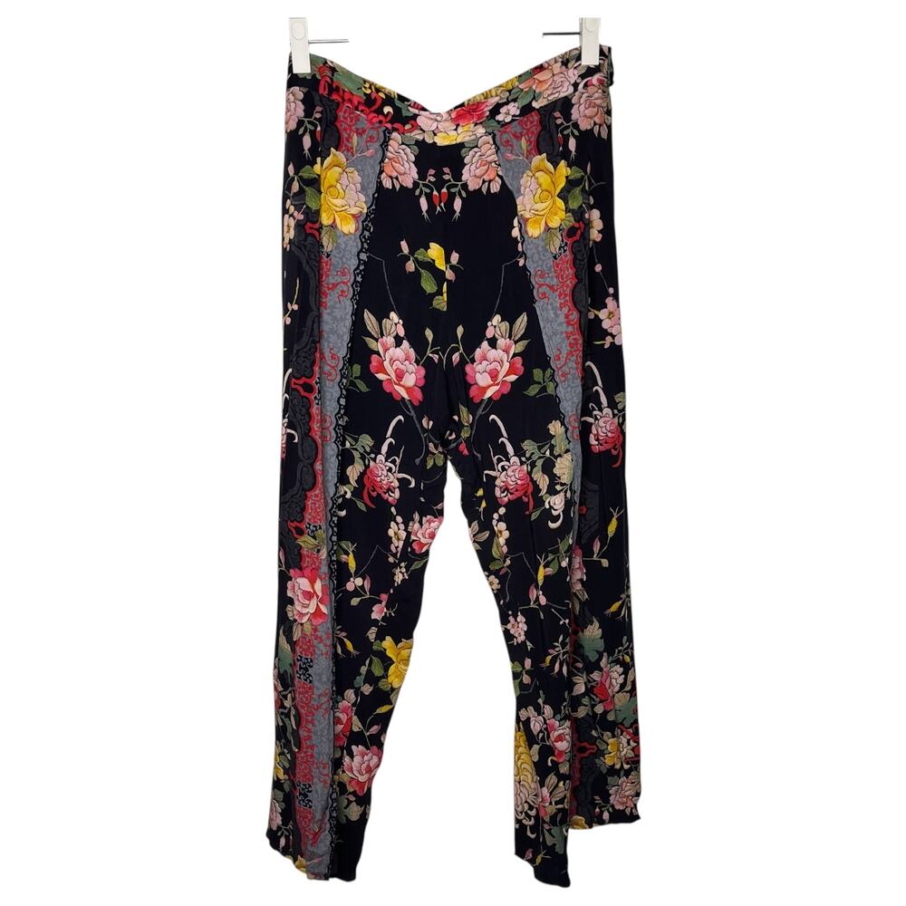 Johnny Was Women's Pants Size Large Helena Split Leg Floral Coverup High Waist
